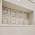 tiled recessed alcove in bathroom shower