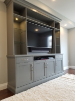 family room floor-to-ceiling media center